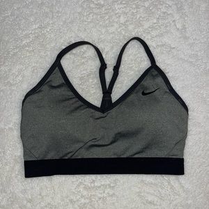 Like New Nike Dri-Fit Sports Bra Size Medium - heathered grey/black